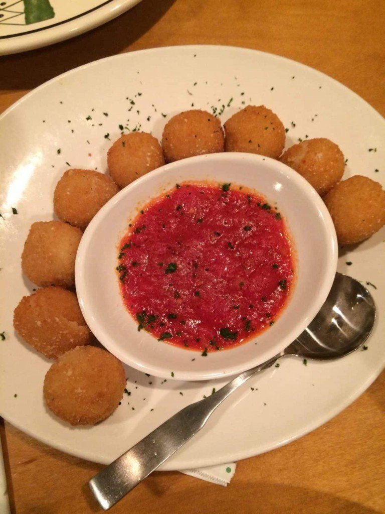 Crispy Risotto Bites at Olive Garden