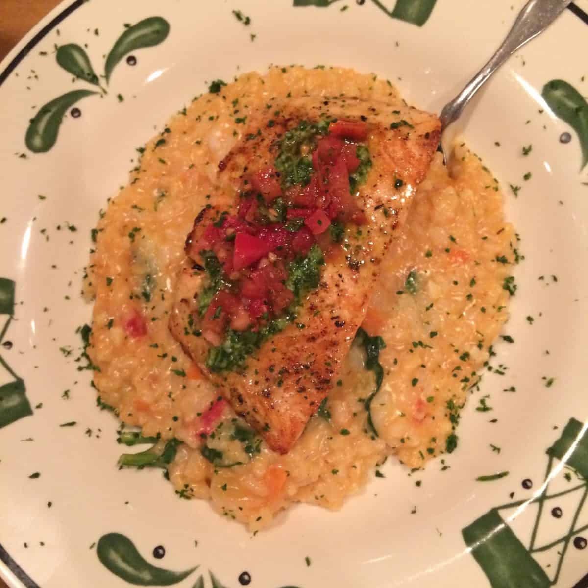 Salmon Bruschetta at Olive Garden