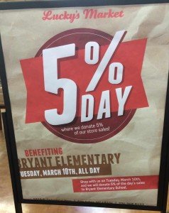 Lucky's Market 5% Day