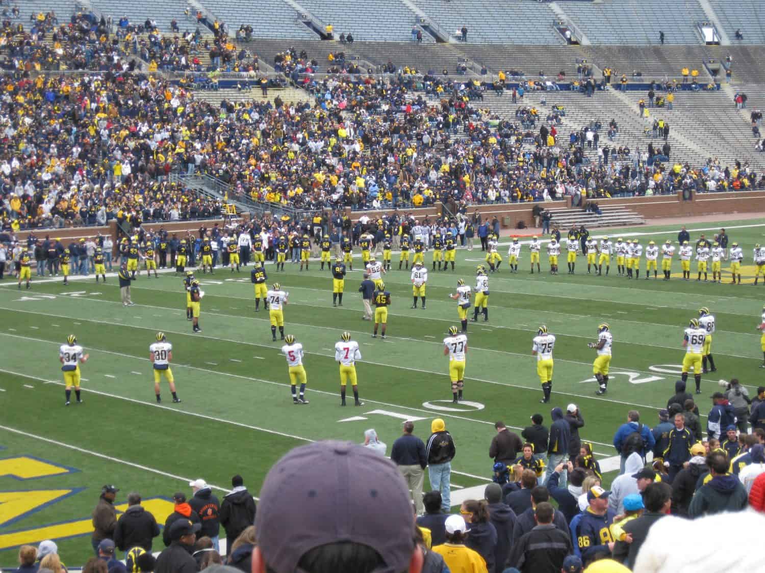 Michigan Football Spring Game 2010 Action