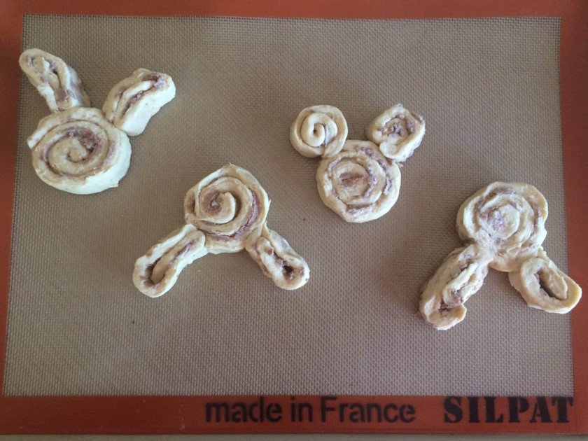 Cinnamon Roll Bunnies & Mickey Ready to Bake