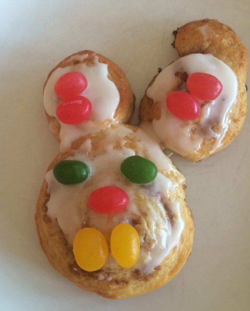 Cinnamon Roll Bunny Decorated