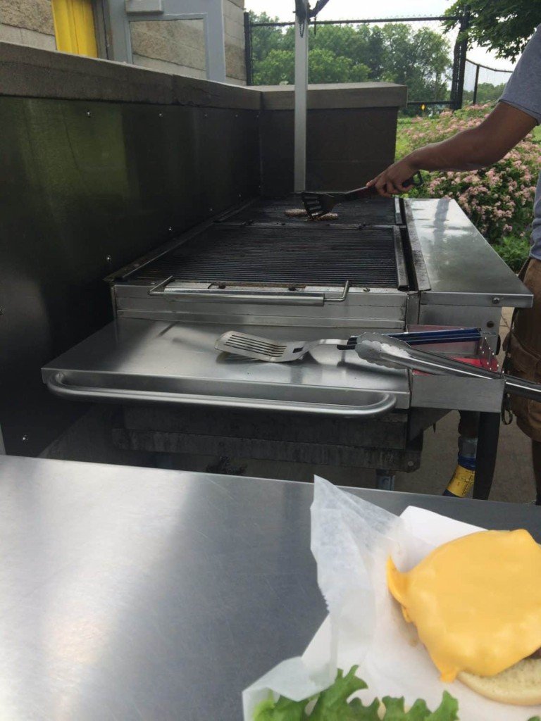 Rolling Hills Water Park Snack Bar - Grilling Burgers