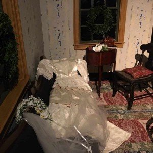 Wedding Dress in Susquehanna Plantation Sign at Greenfield Village Holiday Nights