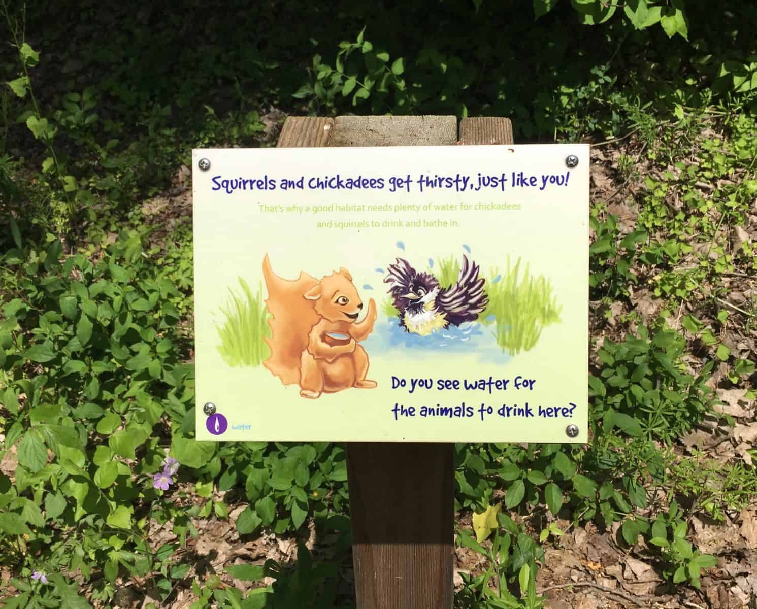 Matthaei Botanical Garden - Children's Garden - Trail Sign