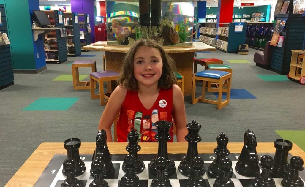 Visiting AADL - Playing Chess Downtown