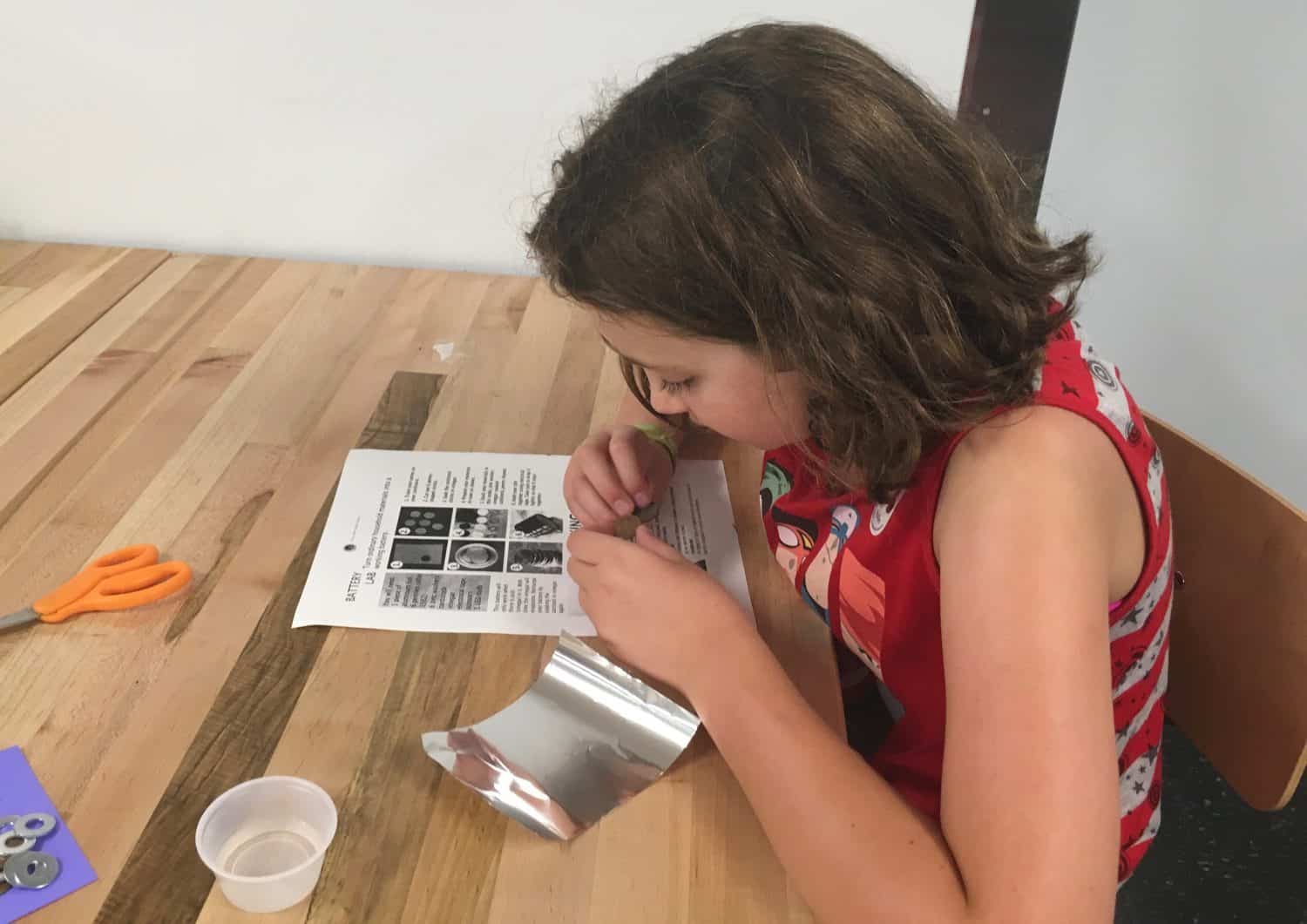 Visiting AADL - Making Penny Batteries
