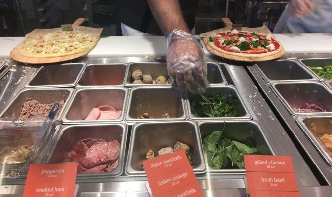 Blaze Pizza - Adding Toppings