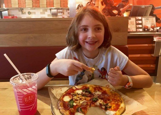 Blaze Pizza - Eating Pizza