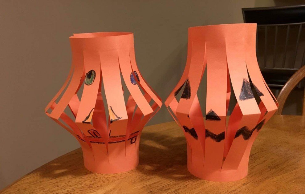 Paper Jack O'Lantern - Finished Products