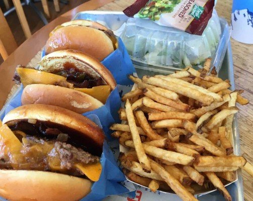 Ann Arbor Elevation Burger Tray with Salad