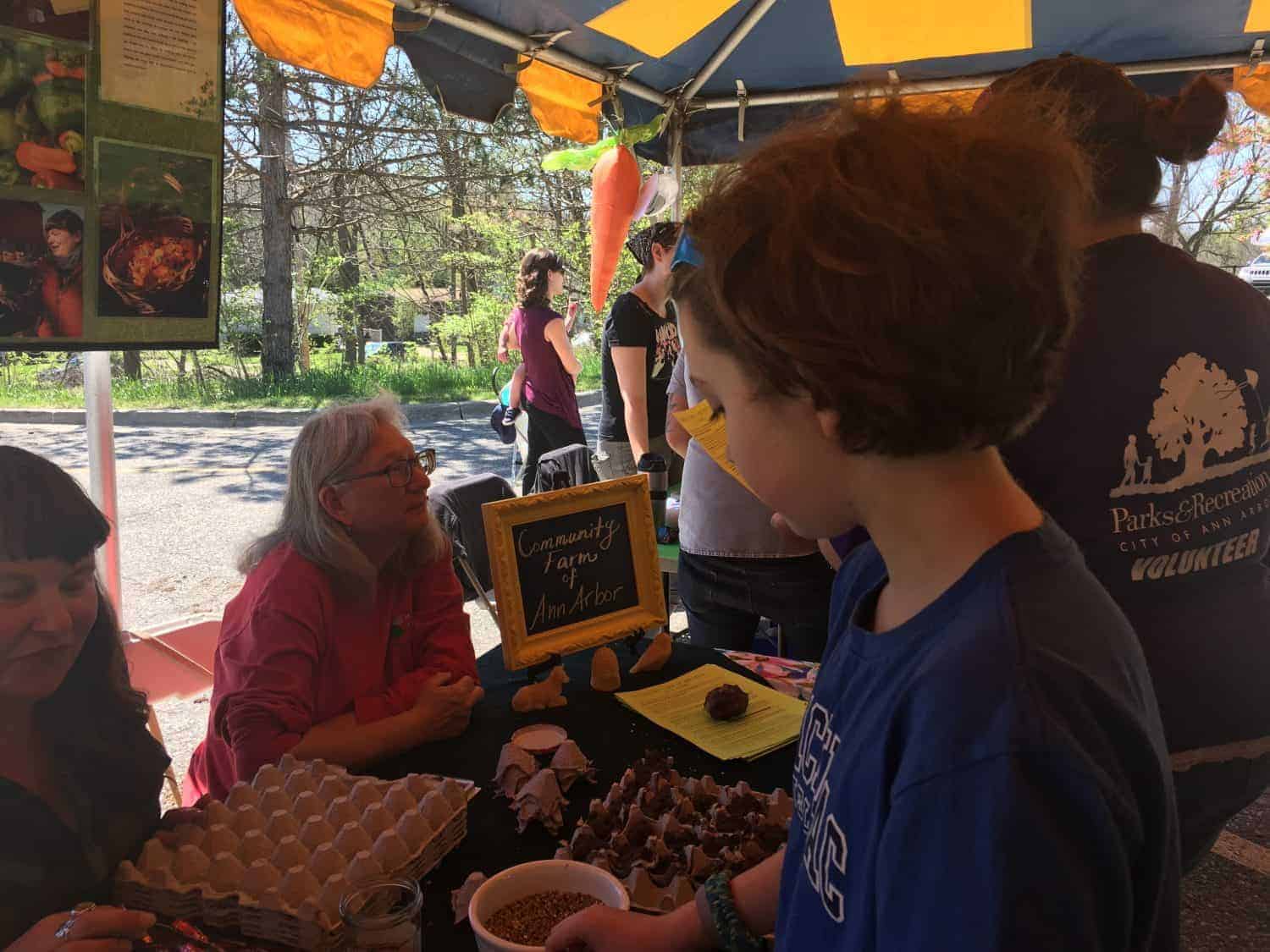 Ann Arbor Earth Day Festival - Making a Seed Bomb