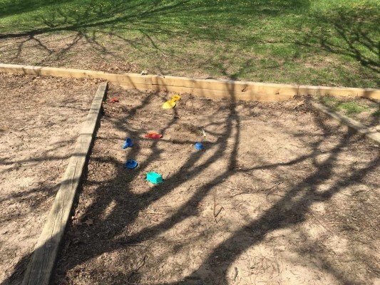 Hunt Park Playground Profile - Sandbox area lacks sand