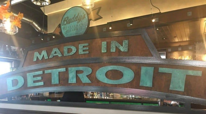 Ann Arbor Buddy's Made in Detroit Sign