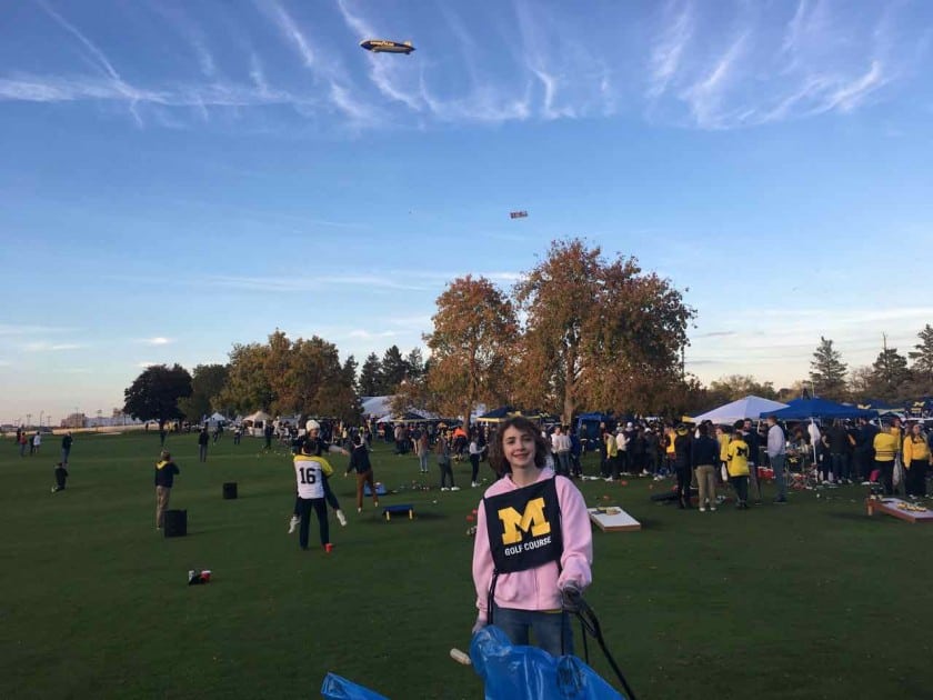 Michigan Football - Tailgating at Golf Course (Collecting Cans & Bottles)