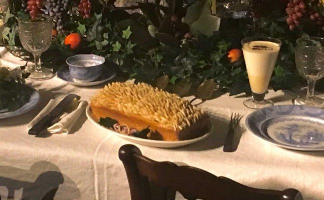 Greenfield Village Holiday Nights - Porcupine Cake at Susquehanna Plantation