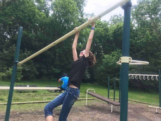 Tuebingen Park - Ann Arbor Playground Profile - Slanted bar