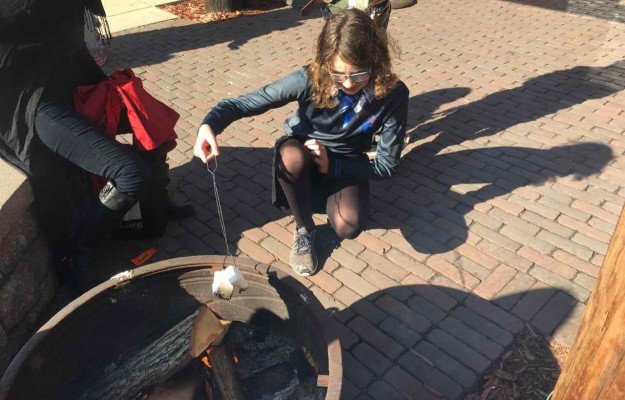 Trick or Treat on the River - S'mores - Grilling Marshmallow