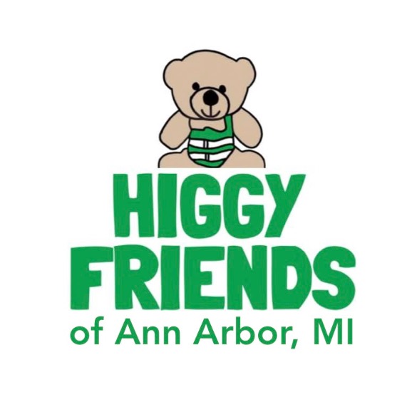 Higgy Friends of Ann Arbor, MI - bear wearing a brace for scoliosis