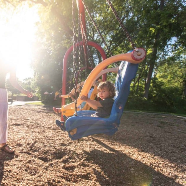 Washtenaw County Parks - Child on Swings
