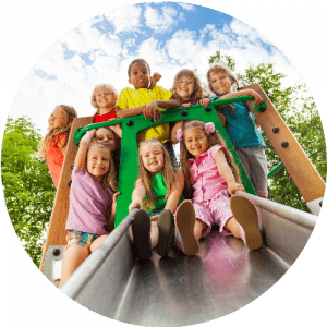 After Care - Kids on a slide