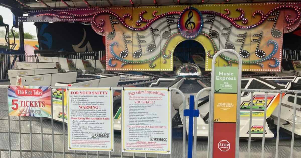 Ann Arbor Jaycees Carnival - Music Express - a bobsled ride with a music theme