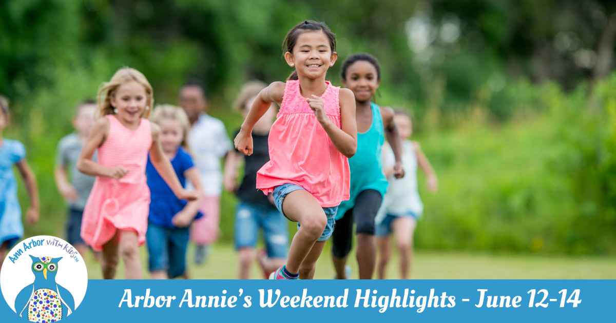 Arbor Annie's Weekly Highlights -June 12-14 - Kids on playground run towards camera
