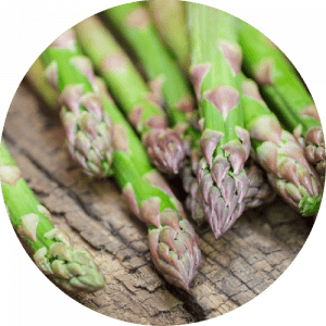 Asparagus on a board