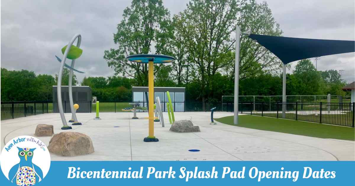 Bicentennial Park Splash Pad Opening Dates - Splash Pad without water - dumper bucket, shower sprayer, ground jets, water hoops, water table, shade sail, and more