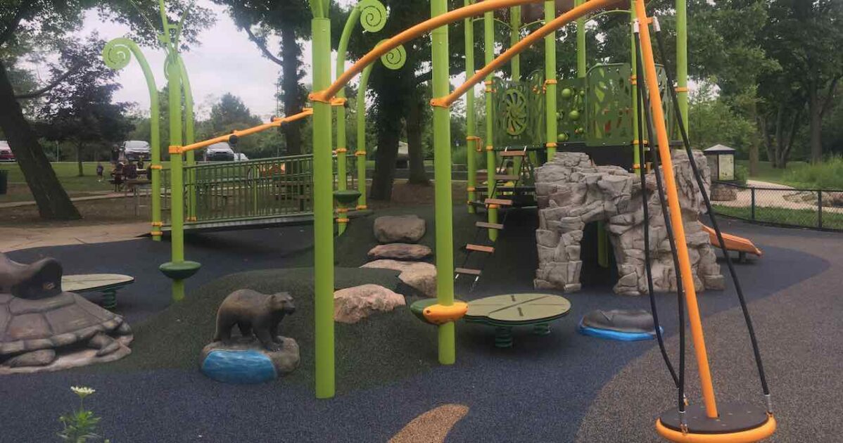 Gallup Park Centennial Playground Structure
