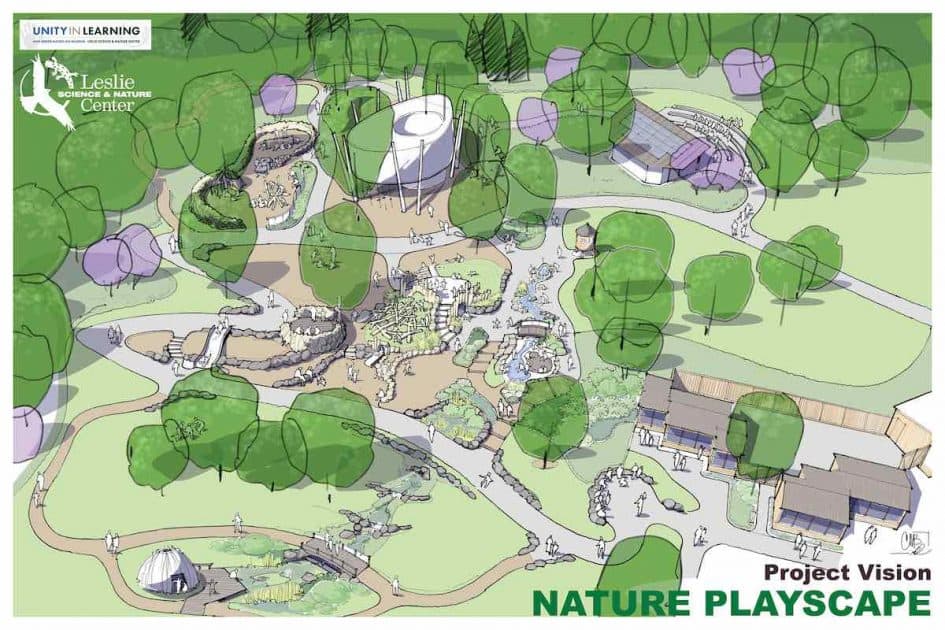 Leslie Science & Nature Center - Nature Playscape Project Vision Drawing