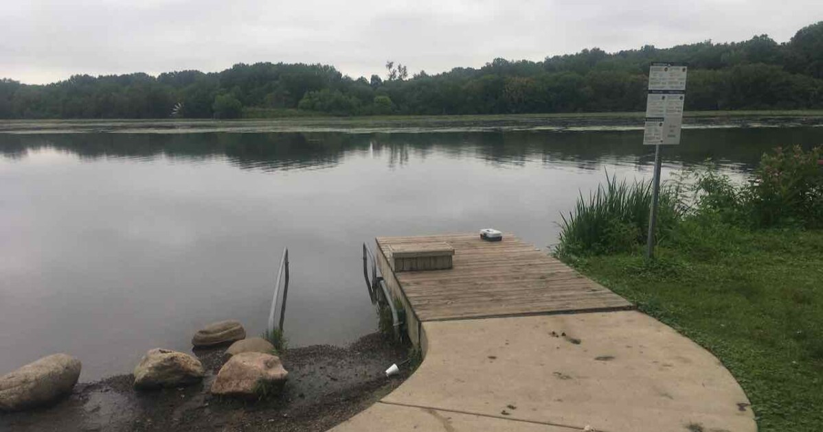 Playground for Splashing - Gallup Pond Dock by Centennial Playgorund