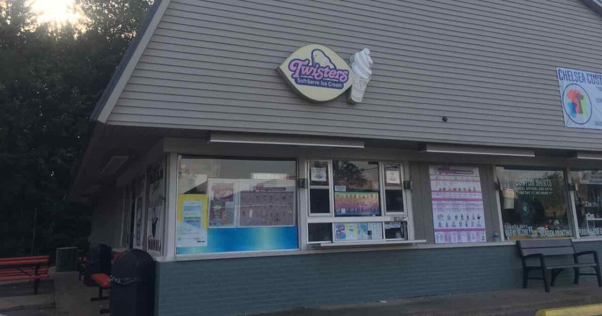 Twisters Ice Cream Located next to Pierce Park
