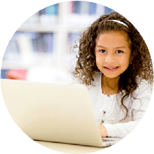 Girl with laptop